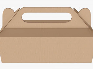 Envase de alimentos de cart&oacute;n caja a dos aguas 04 Modelo 3D