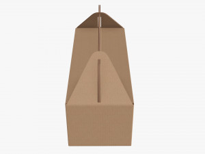 Gable box cardboard food packaging 04 Modelo 3D