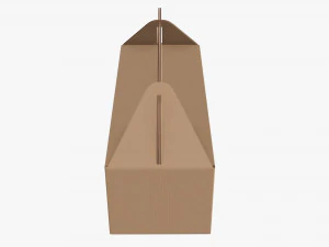 Envase de alimentos de cart&oacute;n caja a dos aguas 04 Modelo 3D