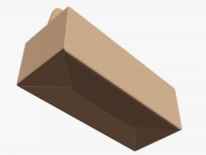Gable box cardboard food packaging 04 Modelo 3D
