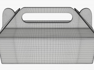 Gable box cardboard food packaging 04 Modelo 3D