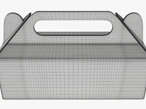 Envase de alimentos de cart&oacute;n caja a dos aguas 04 Modelo 3D