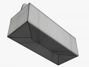 Gable box cardboard food packaging 04 Modelo 3D