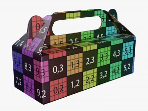 Envase de alimentos de cart&oacute;n caja a dos aguas 04 Modelo 3D