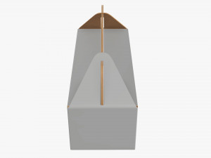 Gable box cardboard food packaging 04 white Modelo 3D