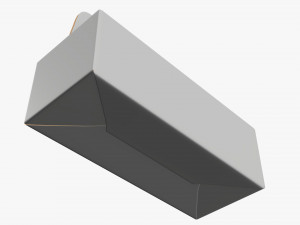 Gable box cardboard food packaging 04 white Modelo 3D