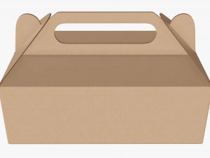 Envase de alimentos de cart&oacute;n caja a dos aguas 05 Modelo 3D