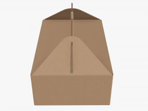 Envase de alimentos de cart&oacute;n caja a dos aguas 05 Modelo 3D