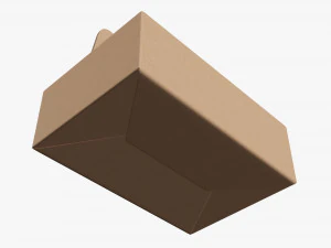 Envase de alimentos de cart&oacute;n caja a dos aguas 05 Modelo 3D