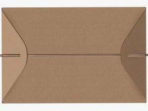 Envase de alimentos de cart&oacute;n caja a dos aguas 05 Modelo 3D