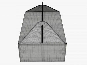 Gable box cardboard food packaging 05 Modelo 3D