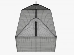 Envase de alimentos de cart&oacute;n caja a dos aguas 05 Modelo 3D