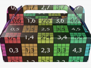 Envase de alimentos de cart&oacute;n caja a dos aguas 05 Modelo 3D