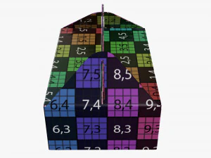 Envase de alimentos de cart&oacute;n caja a dos aguas 05 Modelo 3D