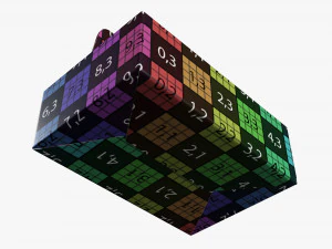 Envase de alimentos de cart&oacute;n caja a dos aguas 05 Modelo 3D