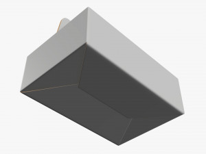 Gable box cardboard food packaging 05 white Modelo 3D
