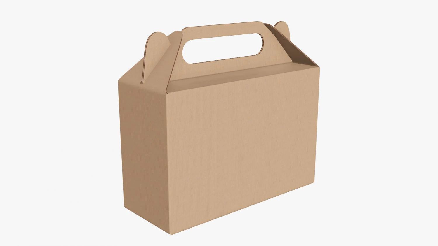 Gable box cardboard food packaging 06 3D Model .c4d .max .obj .3ds .fbx .stl .blend 