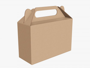 Gable box cardboard food packaging 06 Modelo 3D