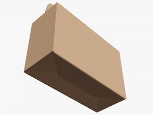 Gable box cardboard food packaging 06 3D Model
