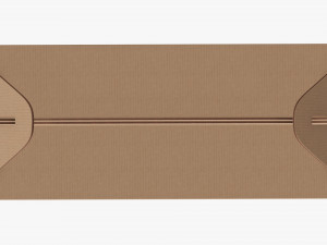 Gable box cardboard food packaging 06 3D Model