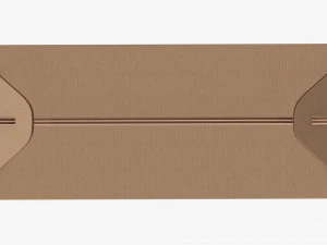 Gable box cardboard food packaging 06 3D Model