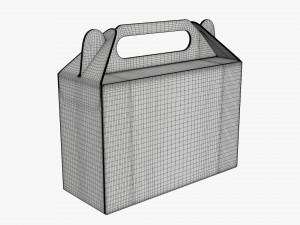 Gable box cardboard food packaging 06 3D Model