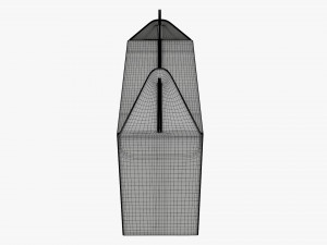 Gable box cardboard food packaging 06 3D Model