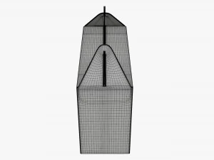 Gable box cardboard food packaging 06 3D Model