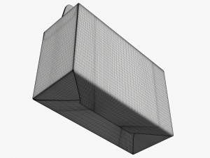 Gable box cardboard food packaging 06 3D Model