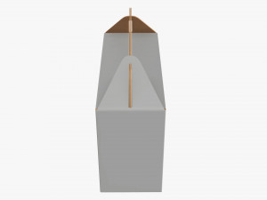 Gable box cardboard food packaging 06 white 3Dモデル
