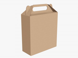 Gable box cardboard food packaging 07 Modelo 3D