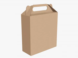 切妻箱ダンボール食品包装07 3Dモデル