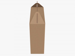 Gable box cardboard food packaging 07 Modelo 3D