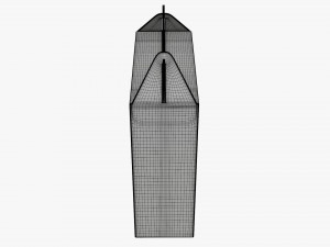 Gable box cardboard food packaging 07 Modelo 3D