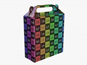 Gable box cardboard food packaging 07 Modelo 3D