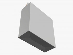 Gable box cardboard food packaging 07 white Modelo 3D