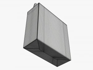 Caja a dos aguas envases alimentarios de cart&oacute;n 07 blanco Modelo 3D