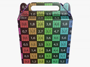 Caja a dos aguas envases alimentarios de cart&oacute;n 07 blanco Modelo 3D