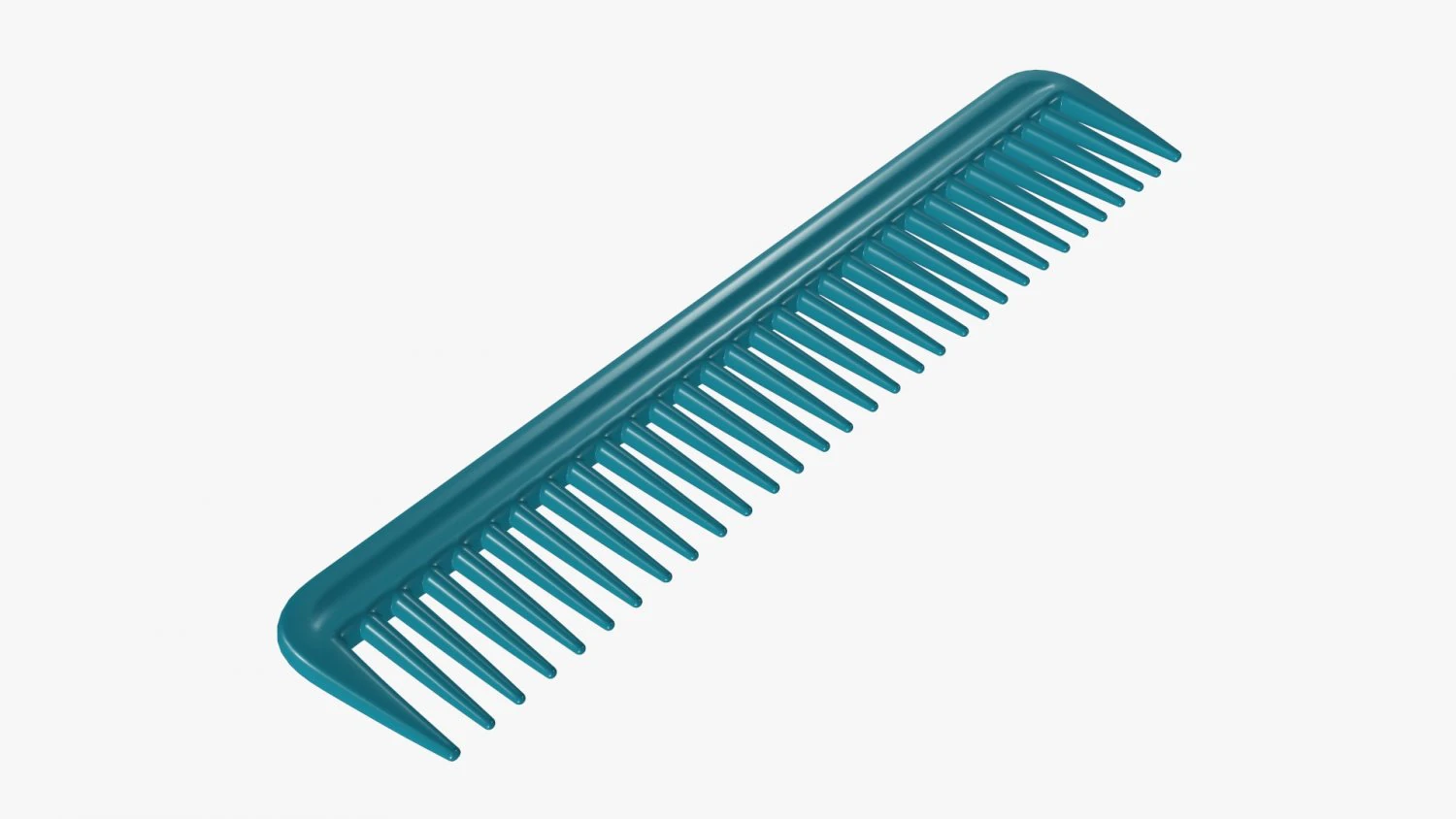 Hair comb plastic type 3 3D Model .c4d .max .obj .3ds .fbx .stl .blend