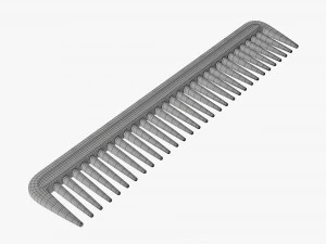 Hair comb plastic type 3 3D Model