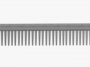 Hair comb plastic type 3 3D Model