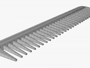 Hair comb plastic type 3 3D Model