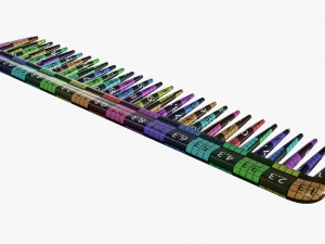 Hair comb plastic type 3 3D Model