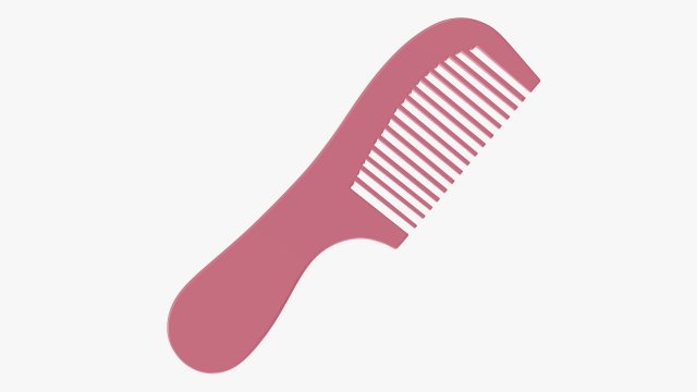 Hair comb plastic type 4 3D 모델 .c4d .max .obj .3ds .fbx .stl .blend 