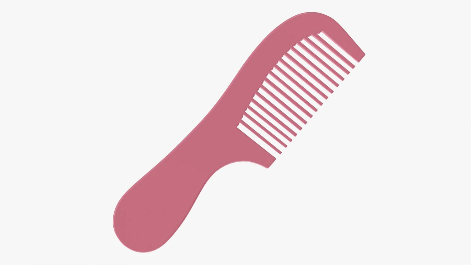 Hair comb plastic type 4 3D Model .c4d .max .obj .3ds .fbx .stl .blend 