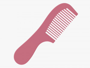 Hair comb plastic type 4 3D Model