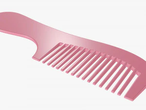 Hair comb plastic type 4 3D Model