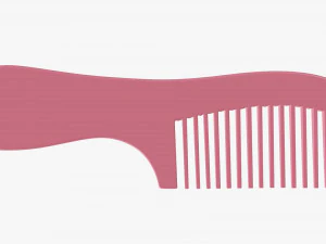 Hair comb plastic type 4 3D Model