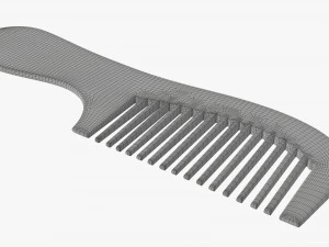Hair comb plastic type 4 3D Model