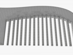 Hair comb plastic type 4 3D 모델